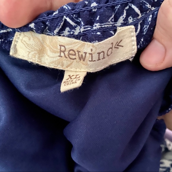 Navy blue & white cross back summer dress size xl - Picture 8 of 8